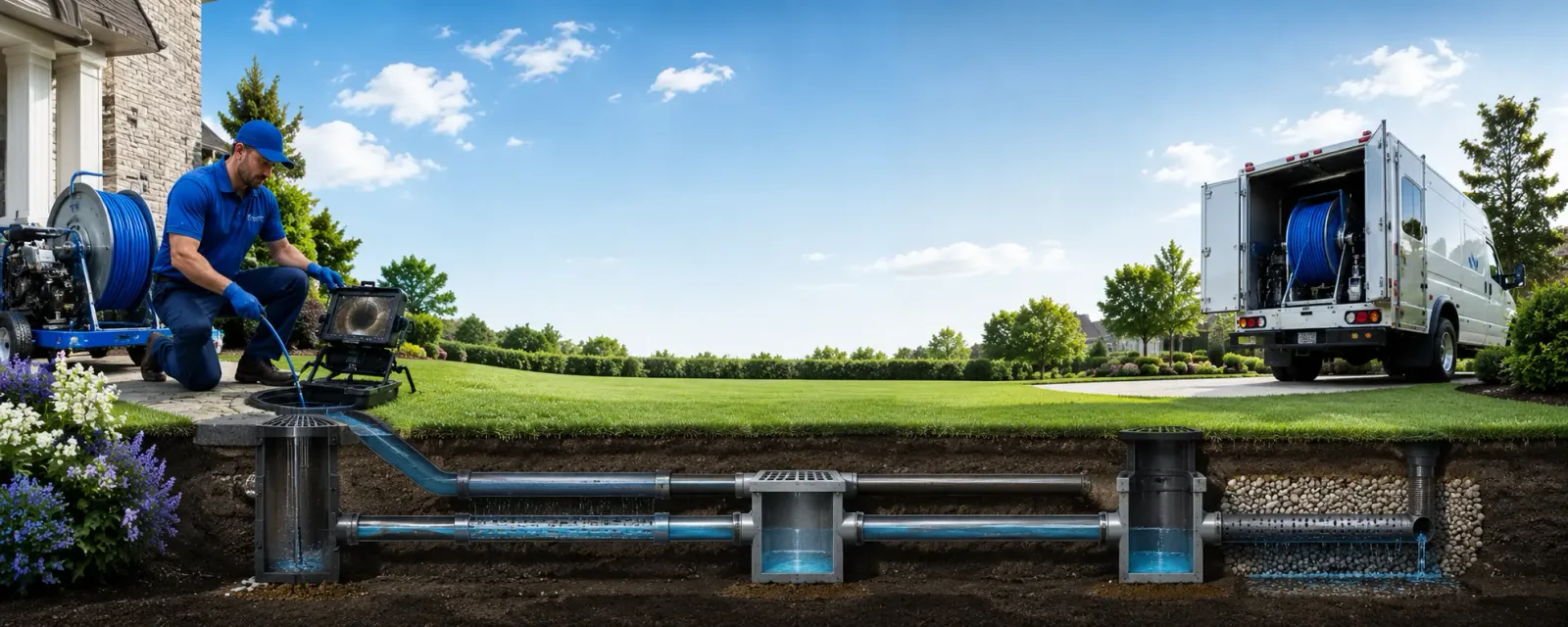Outdoor drain cleaning information for North Reading, MA